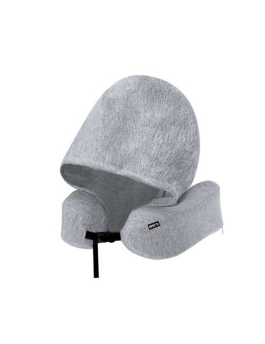 Coussin à Capuche publicitaire personnalisé Dolking Couleurs : noir Matières : polyester recyclé goodies personnalisé en stock