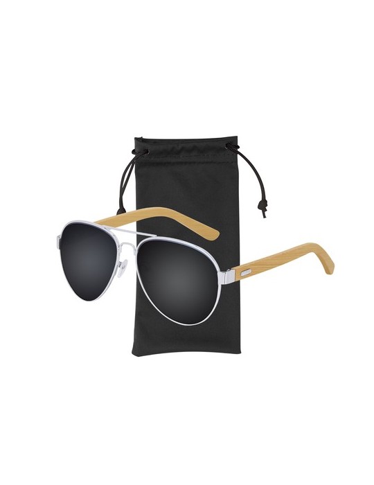 Lunettes de Soleil publicitaires s Gunok Matières : bambou Couleurs : gris cadeau affaires élégant