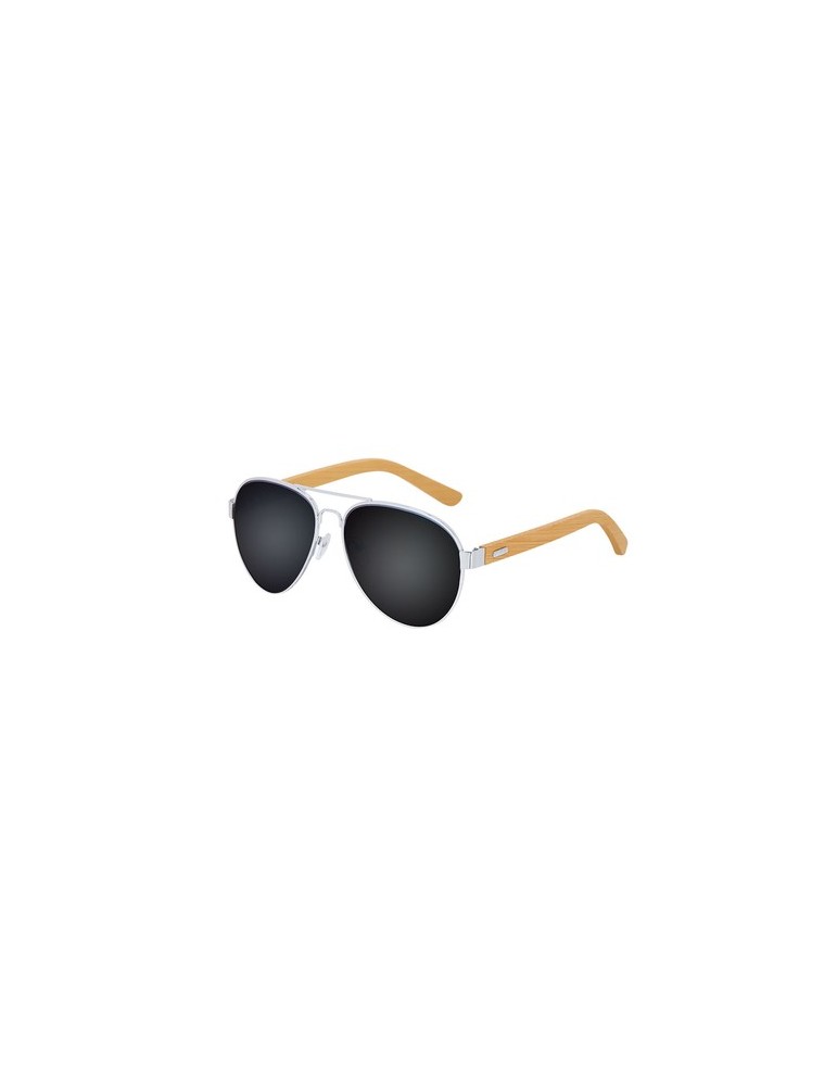 Lunettes de Soleil publicitaires s Gunok Matières : bambou Couleurs : noir personnalisable avec votre logo