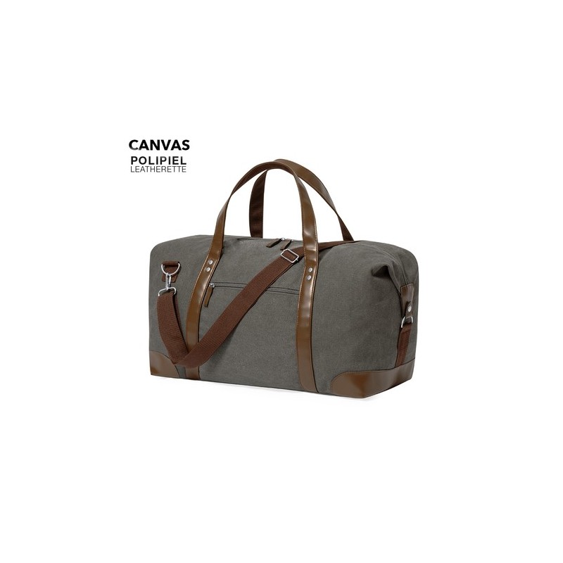 Sac Personnalisé Élégant et Pratique pour le Voyage - Sharyl Matières : toile Couleurs : gris personnalisable avec votre logo