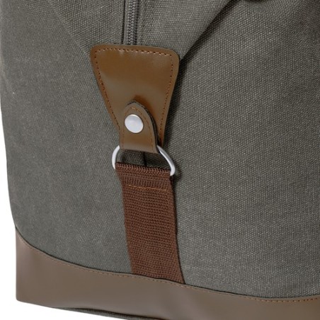 Sac Personnalisé Élégant et Pratique pour le Voyage - Sharyl Matières : toile Couleurs : gris marquage laser ultra précis