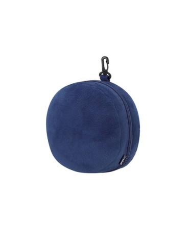Coussin de Voyage personnalisé Masque Pansir Couleurs : bleu marine Matières : polyester recyclé marquage laser ultra précis