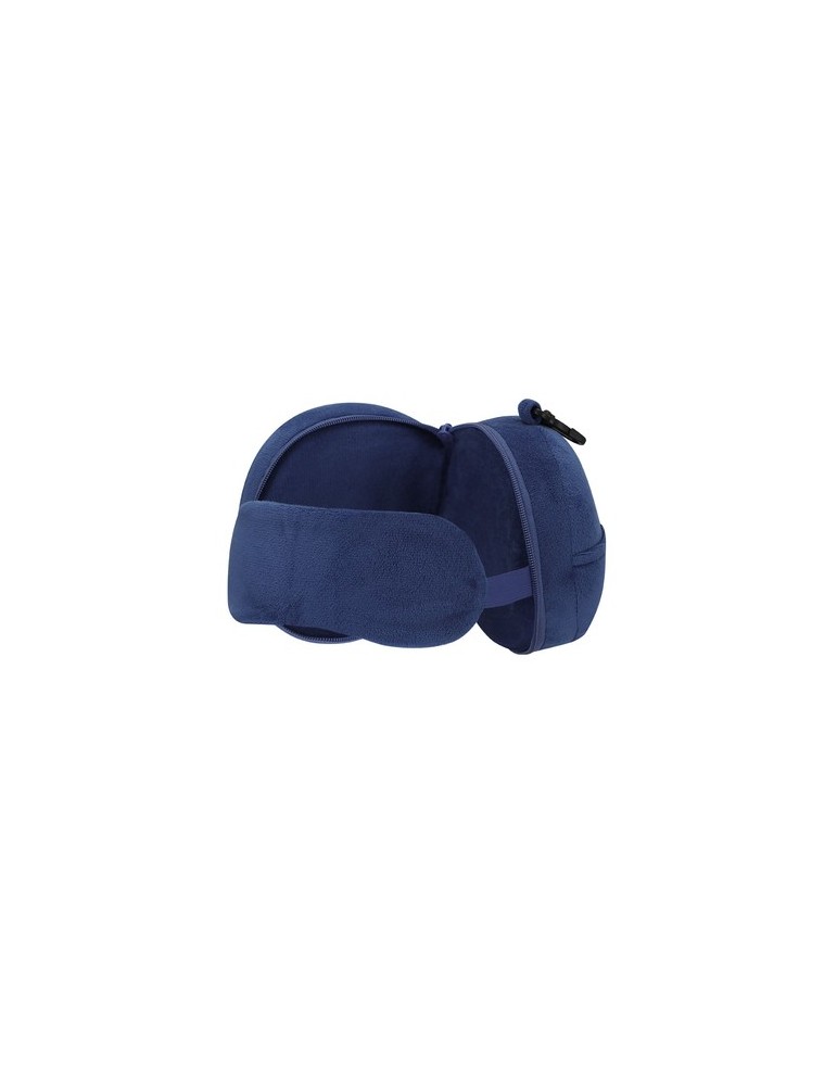 Coussin de Voyage personnalisé Masque Pansir Couleurs : bleu marine Matières : polyester recyclé objet promotionnel éco-responsa