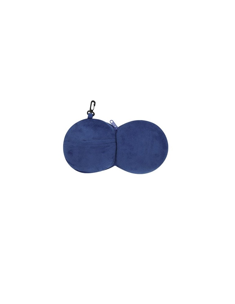 Coussin de Voyage personnalisé Masque Pansir Couleurs : bleu marine Matières : polyester recyclé accessoire événementiel unique