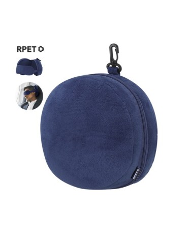 Coussin de Voyage personnalisé Masque Pansir Couleurs : noir Matières : polyester recyclé cadeau entreprise pas cher