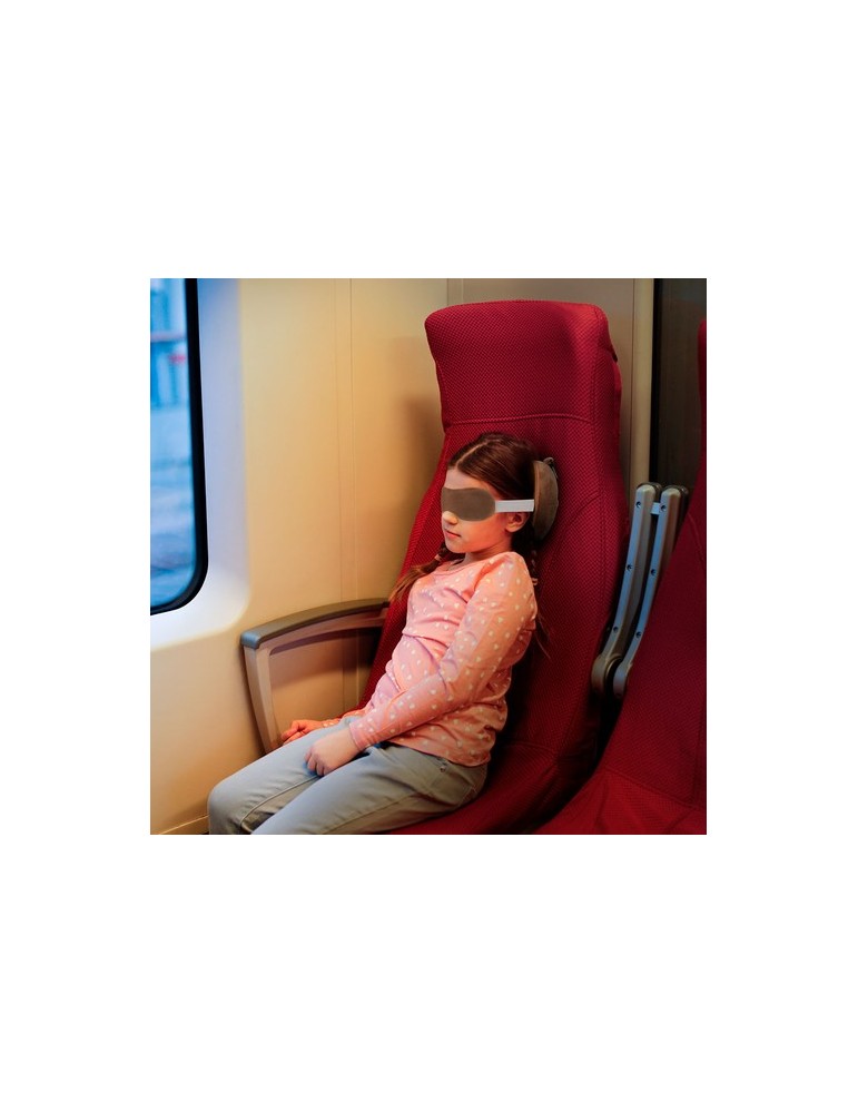 Coussin de Voyage Masque Personnalisé Stanek Couleurs : marron Matières : polyester recyclé livraison express 24h 48h