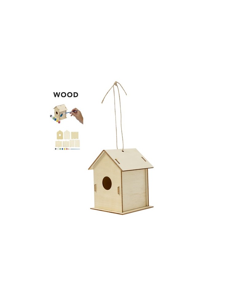 Maison d'Oiseau  Spydel - Nid pour oiseaux en bois naturel Matières : bois Couleurs : naturel personnalisable avec votre logo
