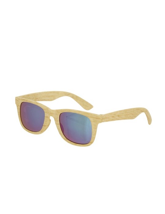 Lunettes de Soleil Publicitaires Éco-responsables Sailek Couleurs : naturel personnalisable avec votre logo