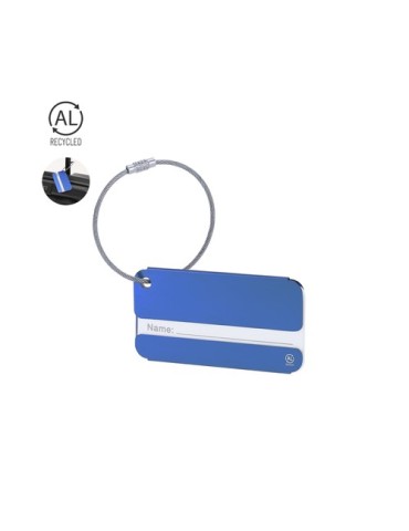 Identificateur personnalisé de valise Halux Matières : aluminium recyclé  Couleurs : bleu 2
