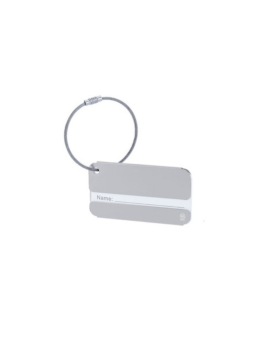 Identificateur personnalisé de valise Halux Matières : aluminium recyclé  Couleurs : bleu cadeau client original