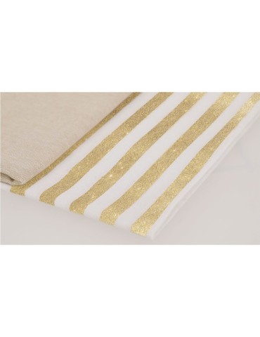 Paréo serviette publicitaire personnalisé Bak Matières : coton recyclé Couleurs : doré objet promotionnel éco-responsable