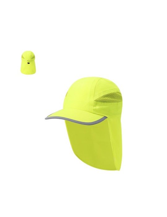 Casquette publicitaire personnalisée - Fiola Matières : polyester Couleurs : jaune fluo personnalisable avec votre logo