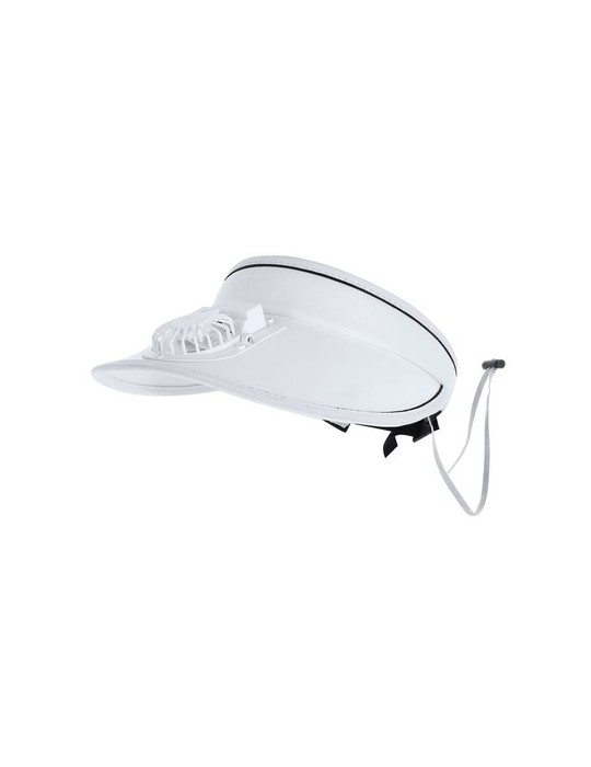 Visière publicitaire avec ventilateur Akanyi Couleurs : blanc personnalisable avec votre logo