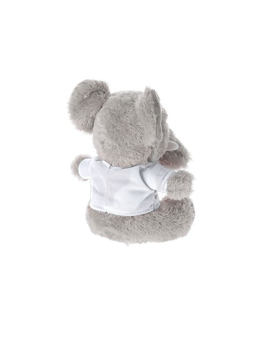 Peluche publicitaire personnalisée Brekalo Matières : polyester Couleurs : gris cadeau entreprise pas cher