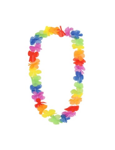 Collier personnalisé hawaïen Punder Matières : polyester Couleurs : rainbow