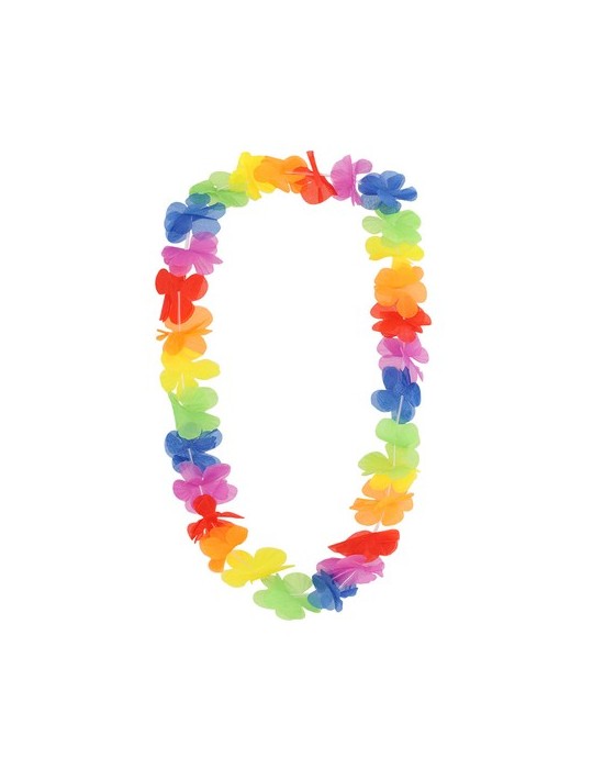 Collier personnalisé hawaïen Punder Matières : polyester Couleurs : rainbow