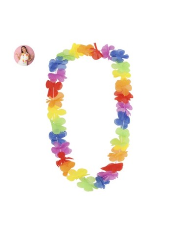 Collier personnalisé hawaïen Punder Matières : polyester Couleurs : rainbow 2