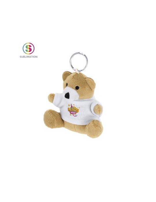 Porte-Clés Peluche Publicitaire Personnalisé - Pickford Matières : polyester Couleurs : marron personnalisable avec votre logo