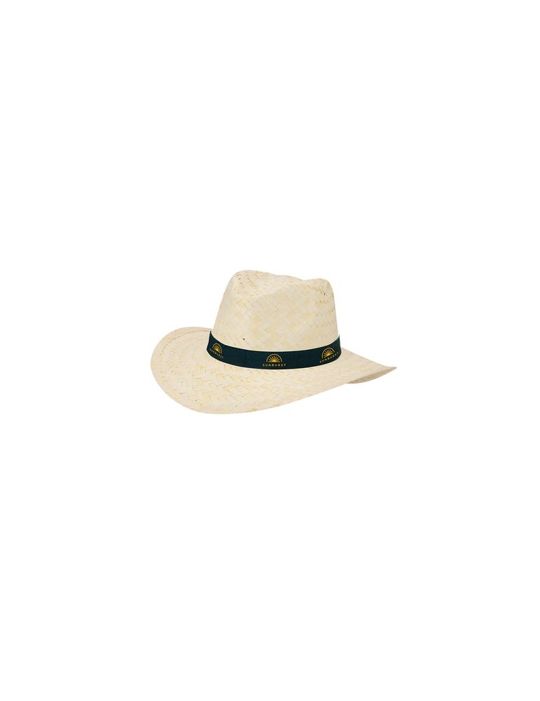 Chapeau personnalisé en paille tressée blanche pas cher Rusnak cadeau entreprise pas cher