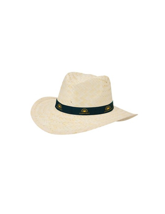 Chapeau personnalisé en paille tressée blanche pas cher Rusnak cadeau entreprise pas cher