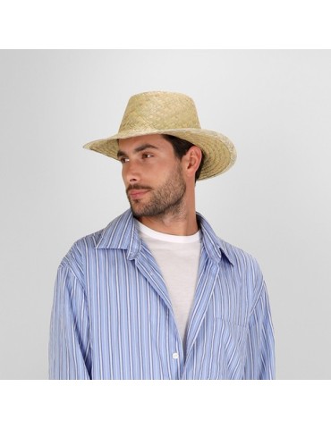 Chapeau en paille tressée blanche Rusnak