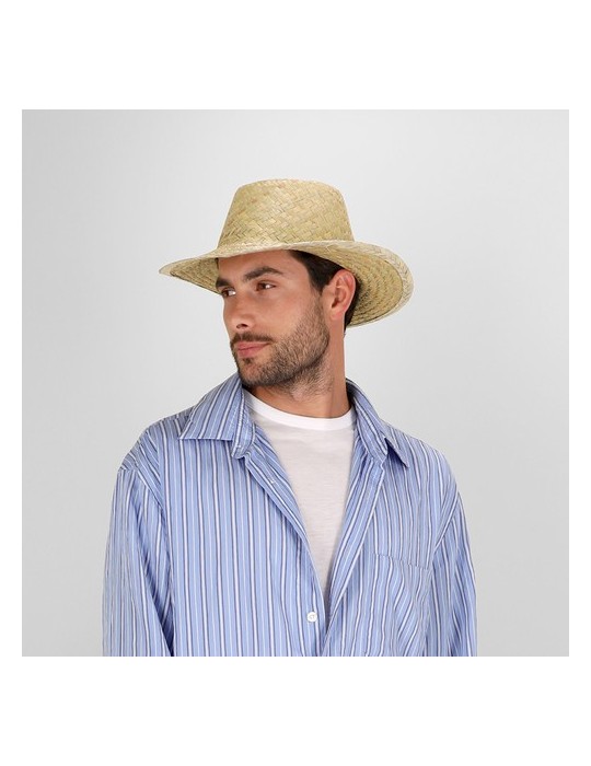 Chapeau personnalisé en paille tressée blanche pas cher Rusnak marquage laser ultra précis