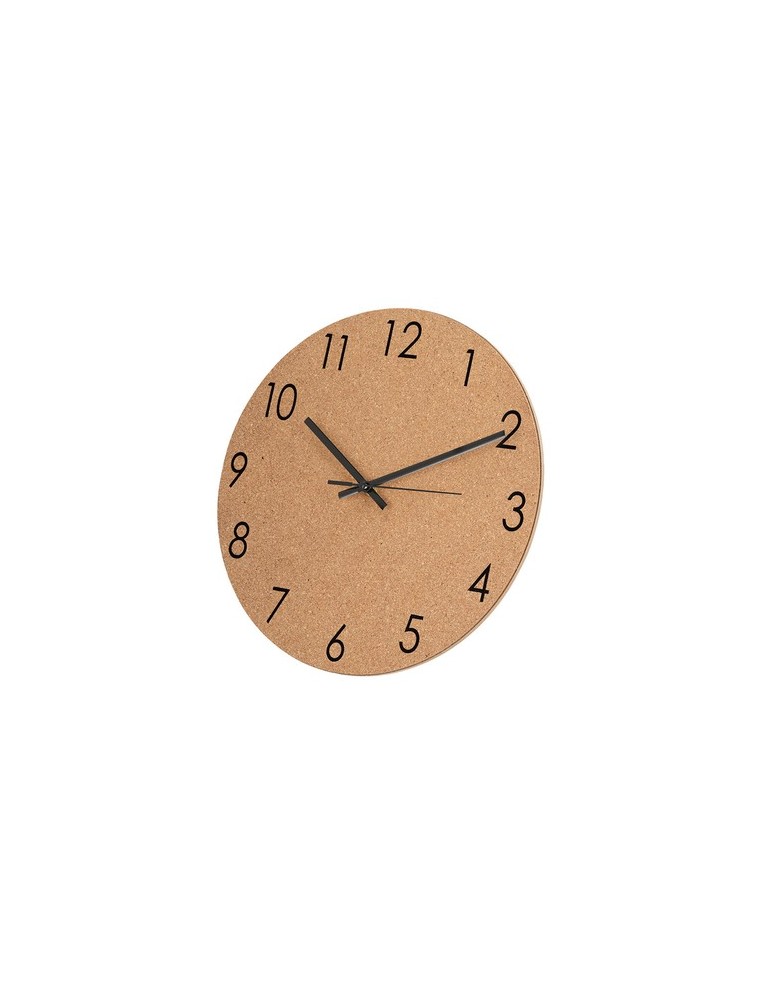 Pendule personnalisée design Melzer Matières : liège Couleurs : naturel cadeau entreprise pas cher