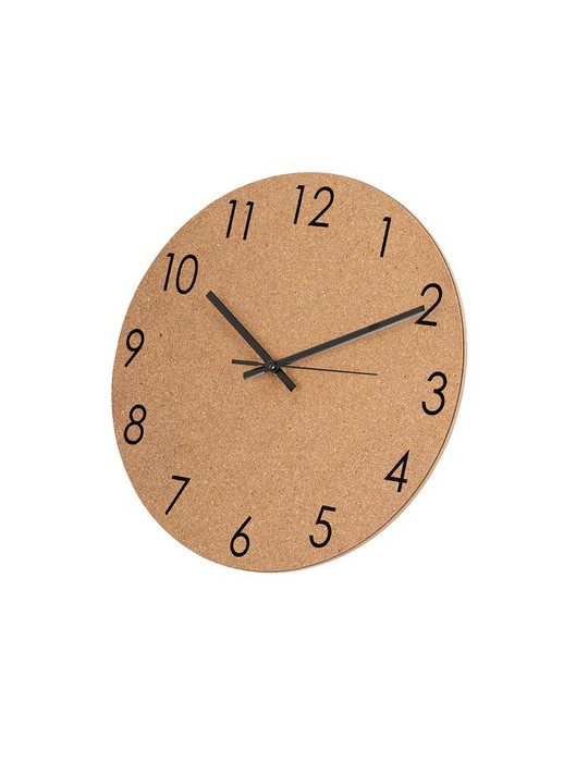 Pendule personnalisée design Melzer Matières : liège Couleurs : naturel cadeau entreprise pas cher