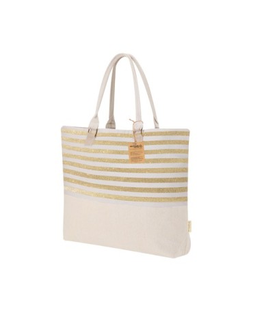 Sac publicitaire  Henar Matières : coton recyclé Couleurs : doré cadeau entreprise pas cher