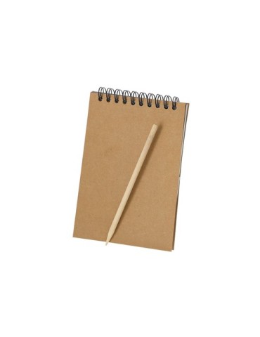 Cahier publicitaire personnalisé Madguire Matières : carton recyclé Couleurs : naturel