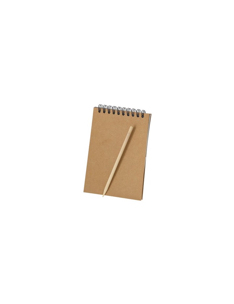 Cahier publicitaire personnalisé Madguire Matières : carton recyclé Couleurs : naturel