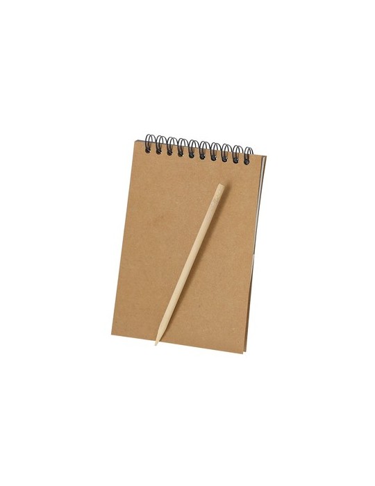 Cahier publicitaire personnalisé Madguire Matières : carton recyclé Couleurs : naturel