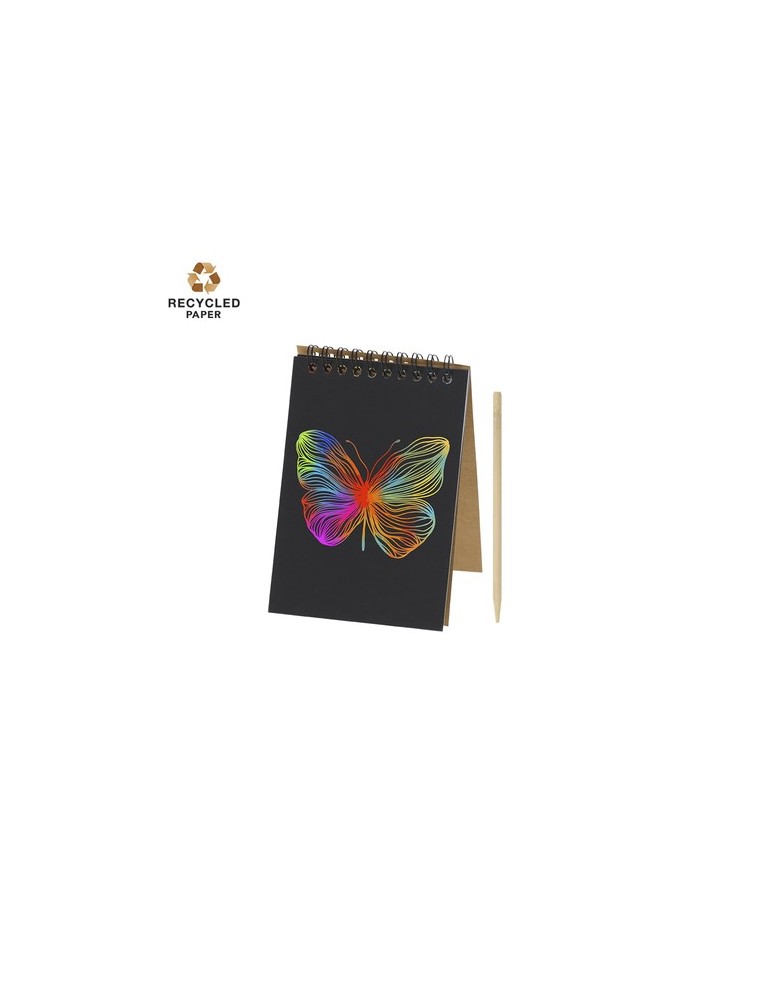 Cahier publicitaire personnalisé Madguire Matières : carton recyclé Couleurs : naturel personnalisable avec votre logo