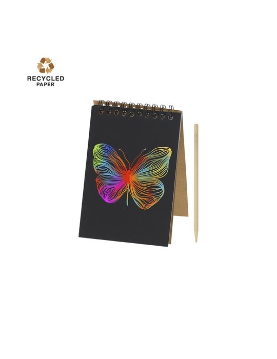 Cahier publicitaire personnalisé Madguire Matières : carton recyclé Couleurs : naturel personnalisable avec votre logo