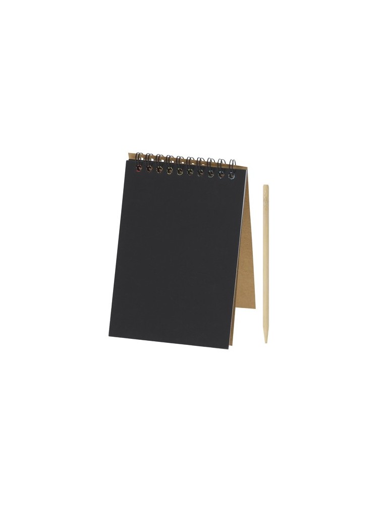 Cahier publicitaire personnalisé Madguire Matières : carton recyclé Couleurs : naturel impression haute définition