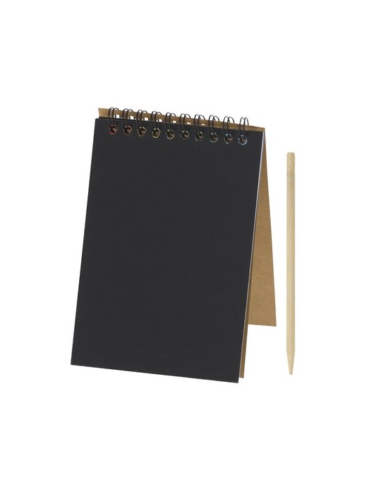 Cahier publicitaire personnalisé Madguire Matières : carton recyclé Couleurs : naturel impression haute définition