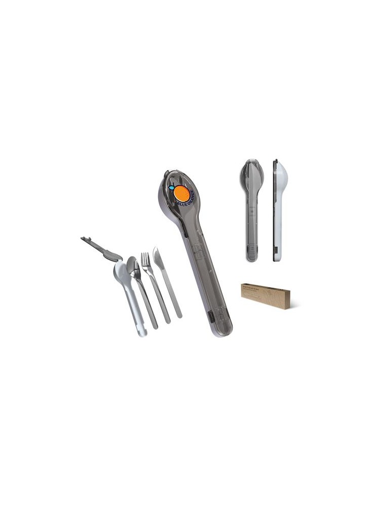 Set de 3 couverts en inox dans boîtier rigide - objet publicitaire