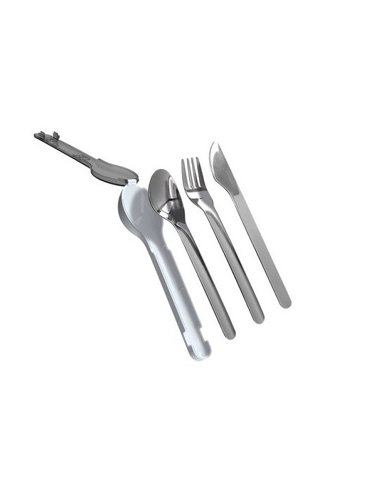 Set de 3 couverts en inox dans boîtier rigide - objet publicitaire