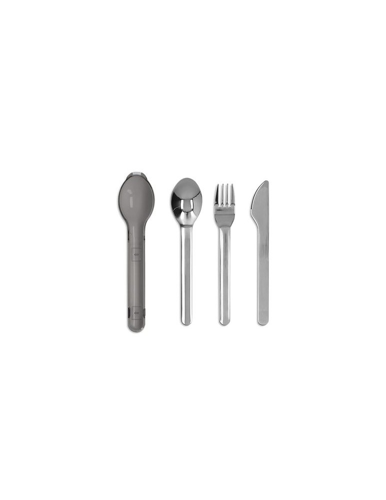 Set de 3 couverts en inox s dans boîtier rigide - objet publicitaire marquage laser ultra précis