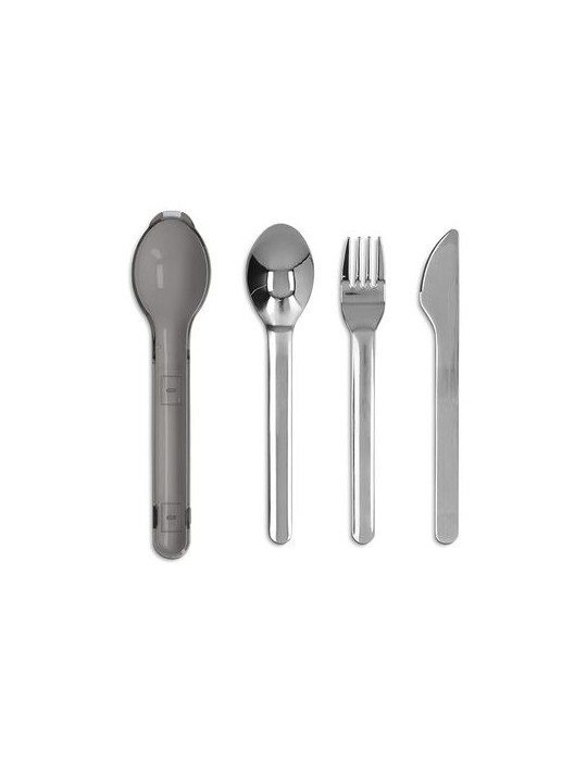 Set de 3 couverts en inox s dans boîtier rigide - objet publicitaire marquage laser ultra précis