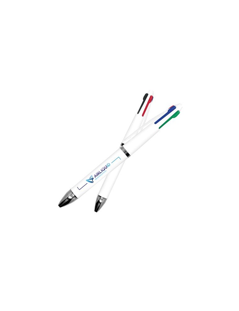 Stylo bille 4 couleurs personnalisé - objet publicitaire cadeau entreprise pas cher