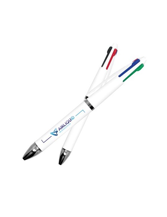 Stylo bille 4 couleurs personnalisé - objet publicitaire cadeau entreprise pas cher