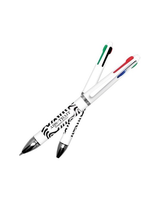 Stylo bille 4 couleurs personnalisé - objet publicitaire goodies publicitaire événementiel