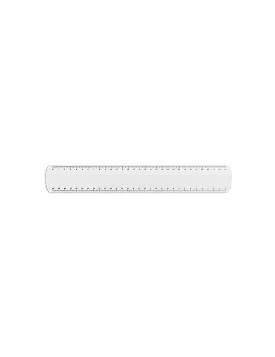 Règle transparente en plastique SAN de 30 cm - objet publicitaire personnalisable avec votre logo