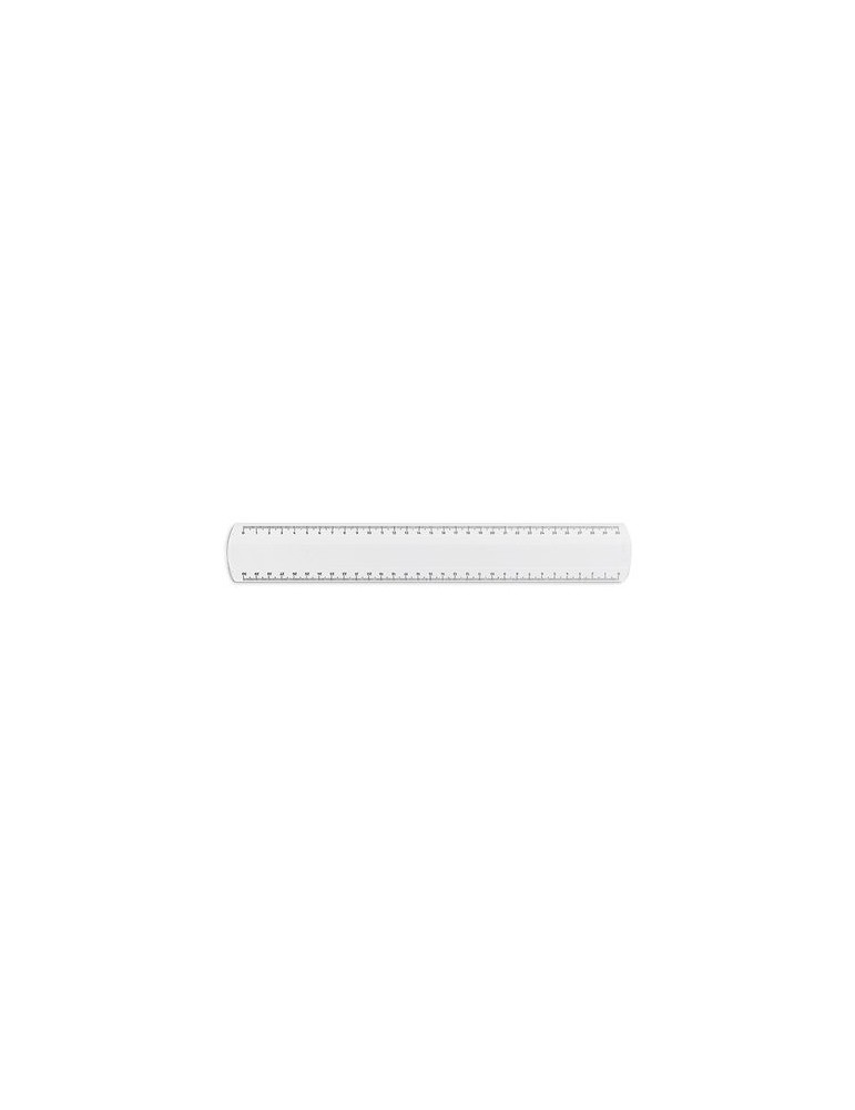 Règle transparente en plastique SAN de 30 cm - objet publicitaire marquage laser ultra précis