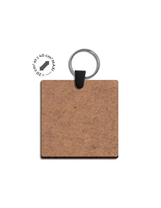 Porte-clé  en MDF épaisseur 3mm, dimensions entre 20 cm² et 40 cm² - objet publicitaire personnalisable avec votre logo