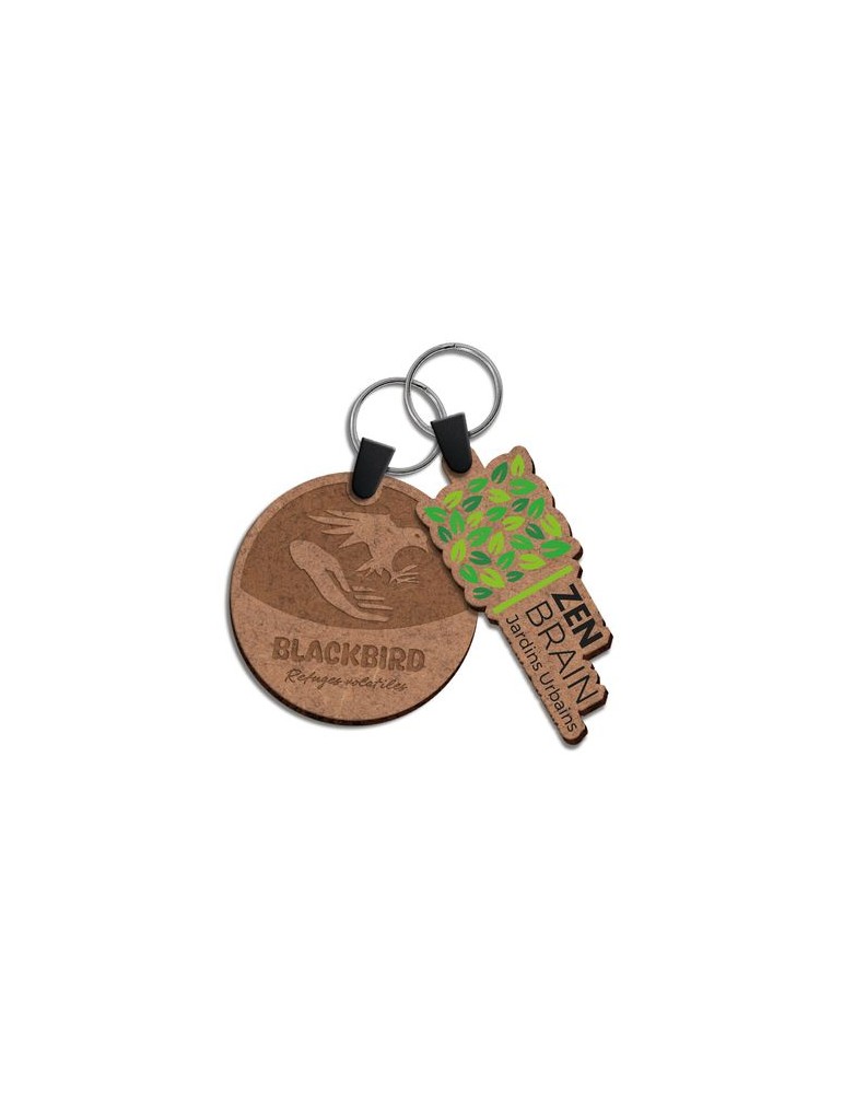 Porte-clé  en MDF épaisseur 3mm, dimensions entre 20 cm² et 40 cm² - objet publicitaire cadeau entreprise pas cher