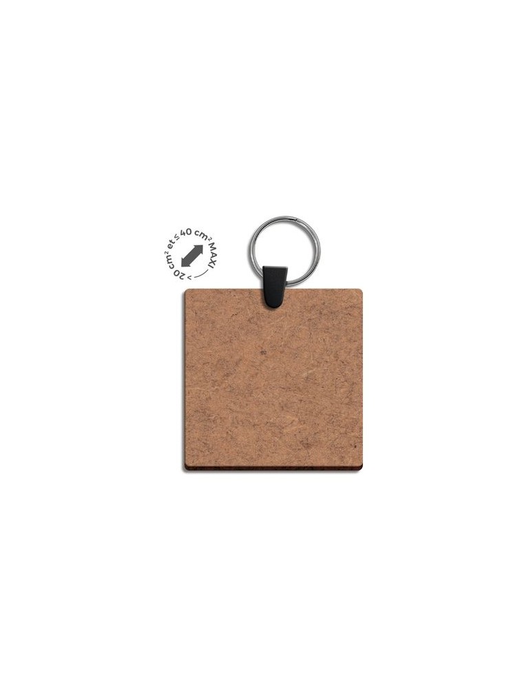 Porte-clé  en MDF épaisseur 3mm, dimensions entre 20 cm² et 40 cm² - objet publicitaire impression haute définition