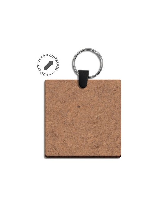 Porte-clé  en MDF épaisseur 3mm, dimensions entre 20 cm² et 40 cm² - objet publicitaire impression haute définition