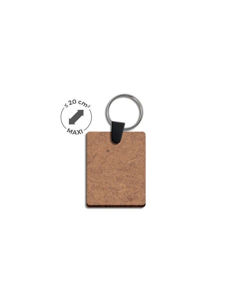 Porte-clé personnalisé en MDF épaisseur 3 mm, format maxi 20 cm² - objet publicitaire personnalisable avec votre logo